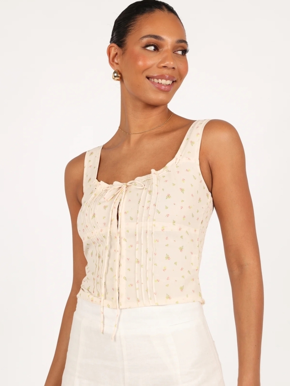 Petal & Pup Alice Floral Corset Top in Tiny Blooms Size M